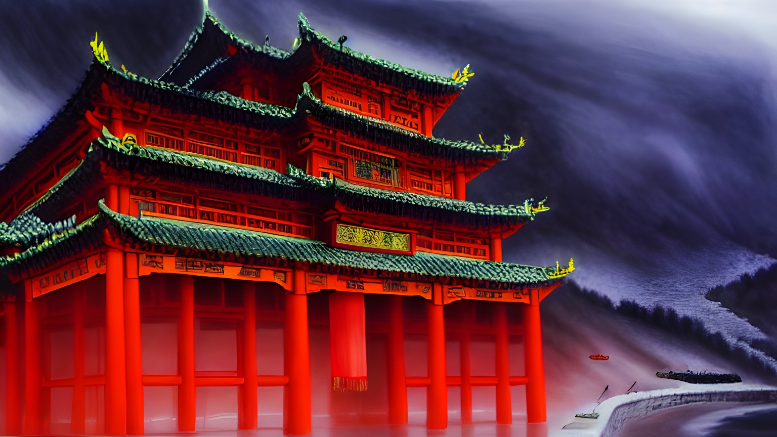 an和ae素材古风建筑图png格式-沙雕动画素材