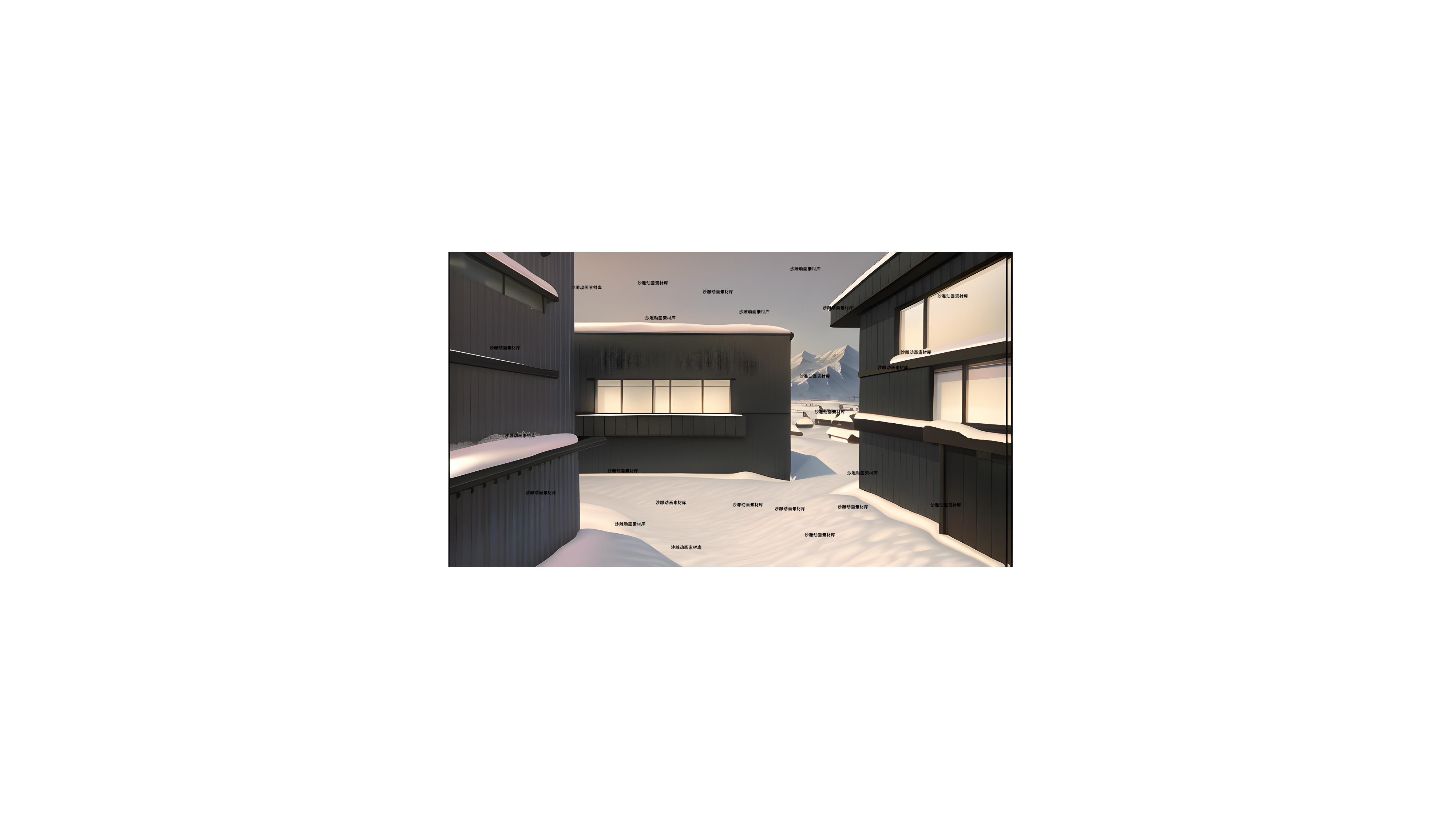 an素材ae素材场景背景现代都市厨房室内-沙雕动画素材