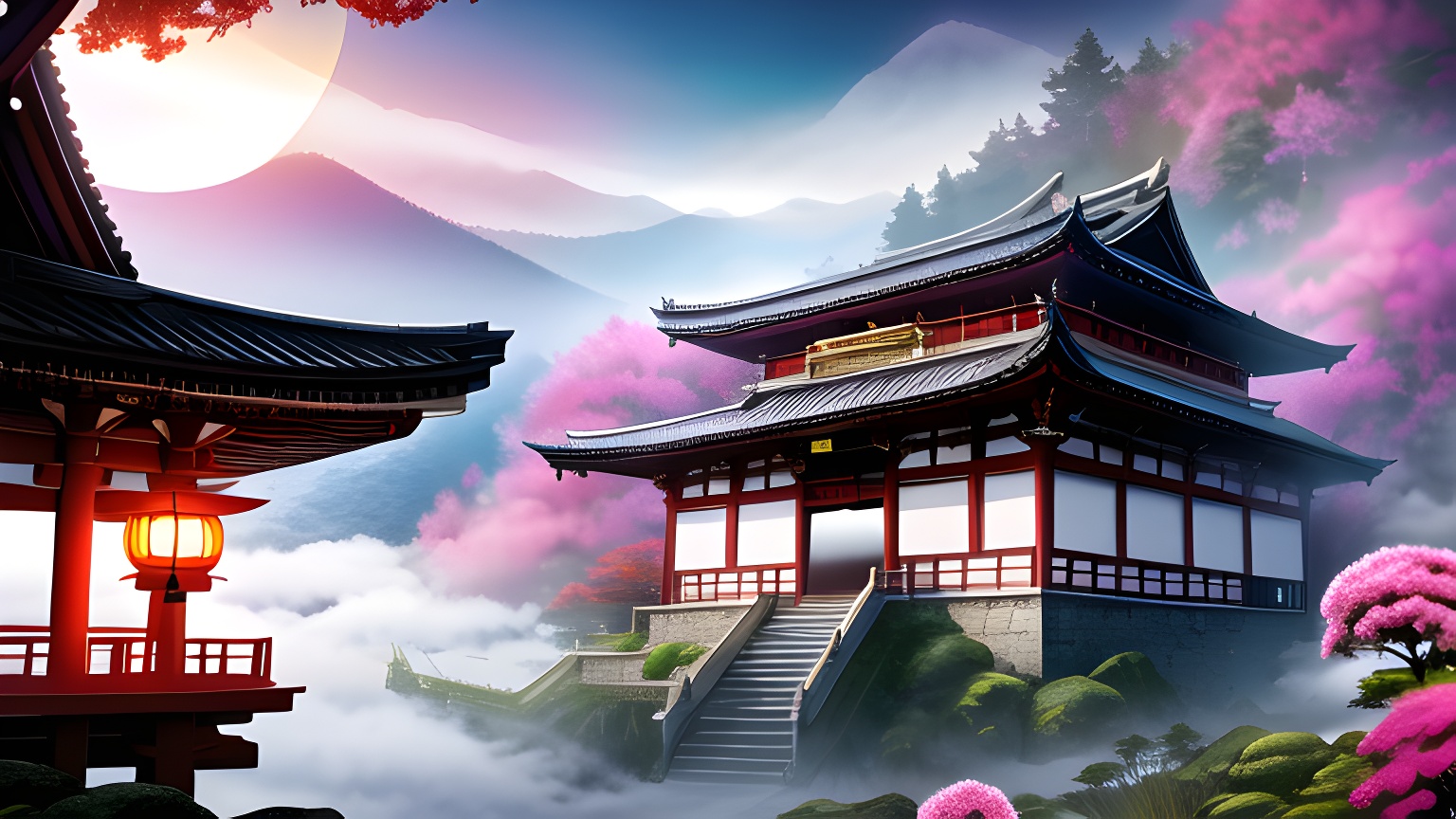 an和ae素材修仙古代自然风景室外-沙雕动画素材