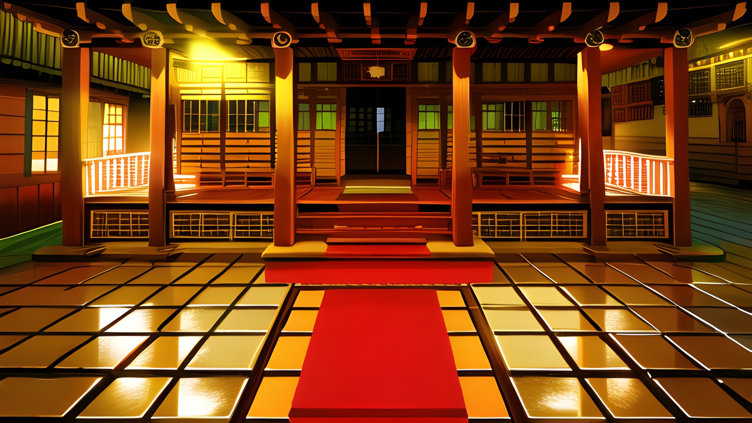 an和ae素材古风建筑高清院内-沙雕动画素材