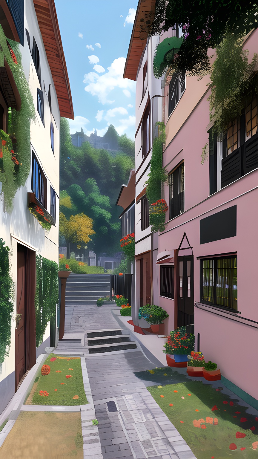 沙雕动画背景an素材街道风格9.16-沙雕动画素材
